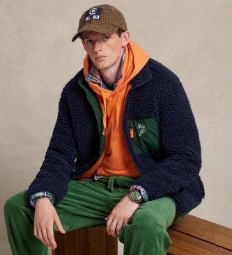 Polo Ralph Lauren Fleecejack met marine logo