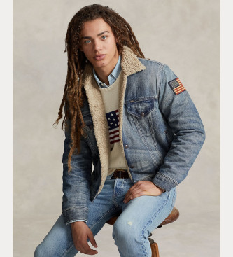 Polo Ralph Lauren Giubbotto di Jeans Rigido Blu