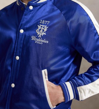 Polo Ralph Lauren Veste Wimbledon en satin bleu