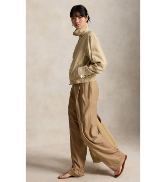 Polo Ralph Lauren Windbreaker-Jacke aus Leinen in Beige 