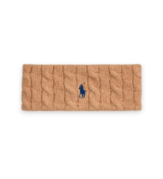 Polo Ralph Lauren Faixa de cabelo de lã e caxemira marrom