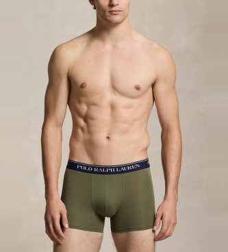 Polo Ralph Lauren Conjunto de 3 cuecas boxer de algodão elástico multicolor