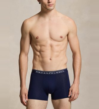 Polo Ralph Lauren Conjunto de 3 cuecas boxer de algodão elástico multicolor