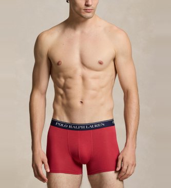 Polo Ralph Lauren Conjunto de 3 cuecas boxer de algodão elástico multicolor
