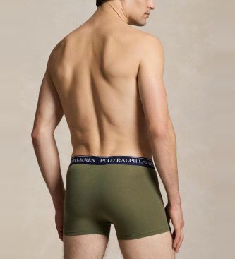 Polo Ralph Lauren Conjunto de 3 cuecas boxer de algodão elástico multicolor
