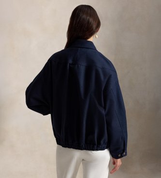 Polo Ralph Lauren Giacca a vento oversize in cotone blu navy