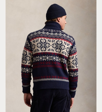 Polo Ralph Lauren Cardigan med marinbl flingor