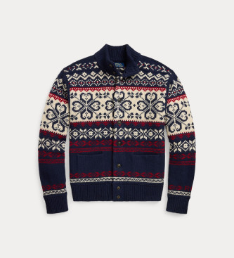 Polo Ralph Lauren Cardigan med marinebl flager