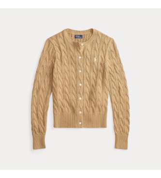 Polo Ralph Lauren Katoenen vest in beige ecru gebreide katoenen tricot