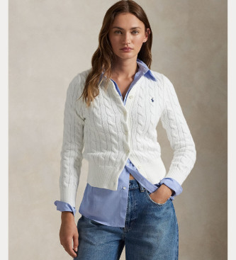 Polo Ralph Lauren Katoenen vest van gebreide stof met witte achten