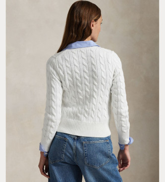 Polo Ralph Lauren Katoenen vest van gebreide stof met witte achten