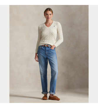Polo Ralph Lauren Beige Strickjacke aus Wolle und Kaschmir