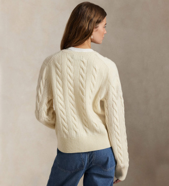 Polo Ralph Lauren Cardigan in lana e cashmere beige