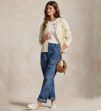 Polo Ralph Lauren Cardigan in lana e cashmere beige