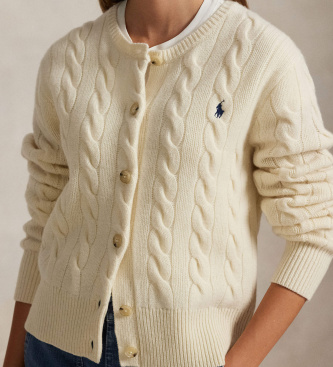 Polo Ralph Lauren Cardigan in lana e cashmere beige