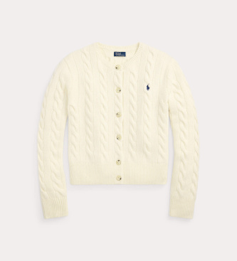 Polo Ralph Lauren Cardigan in lana e cashmere beige