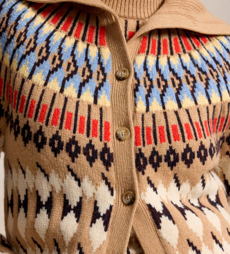 Polo Ralph Lauren Beige kabeltrui van wol en kasjmier