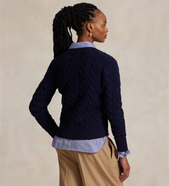 Polo Ralph Lauren Cardigan in lana e cashmere blu navy