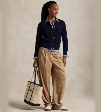 Polo Ralph Lauren Cardigan in lana e cashmere blu navy