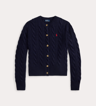 Polo Ralph Lauren Cardigan in lana e cashmere blu navy