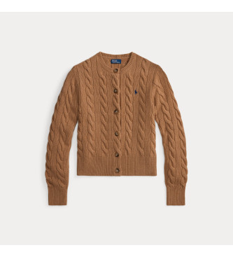 Polo Ralph Lauren Wełniany i kaszmirowy kardigan w kolorze brązowym