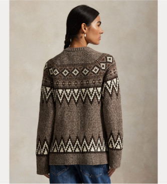 Polo Ralph Lauren Kardigan z mieszanki wełny Fair Isle w kolorze szarym