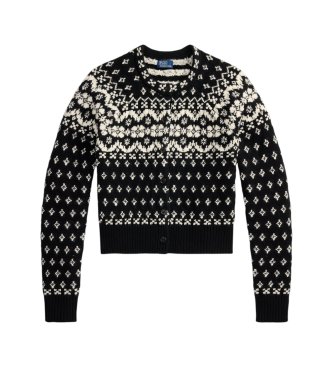 Polo Ralph Lauren Zwarte Fair Isle-vest van wolmix