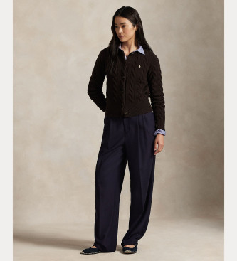Polo Ralph Lauren Casaco de malha castanho chocolate 