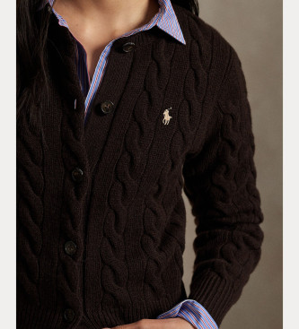 Polo Ralph Lauren Casaco de malha castanho chocolate 