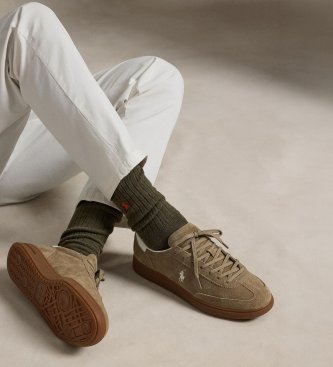 Polo Ralph Lauren Scarpe da ginnastica Bedford in camoscio beige
