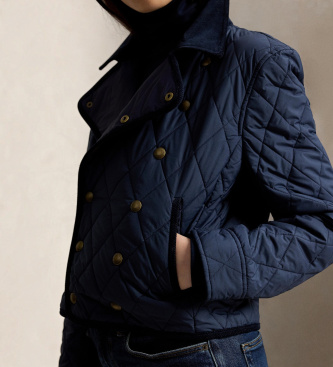 Polo Ralph Lauren Casaco acolchoado de dupla fileira de botões azul-marinho