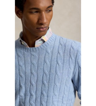 Polo Ralph Lauren Le pull en cachemire à torsades bleu