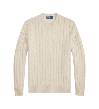 Polo Ralph Lauren Le pull en cachemire à torsades beige