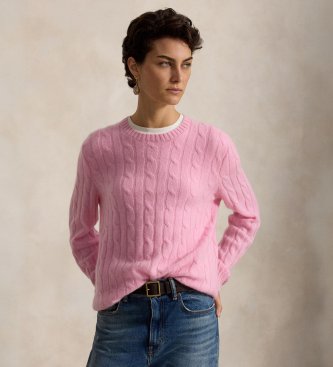 Polo Ralph Lauren The pink cable-knit cashmere sweater