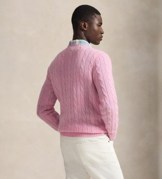 Polo Ralph Lauren The pink cable-knit cashmere sweater