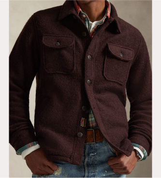 Polo Ralph Lauren Camicia Felted marrone