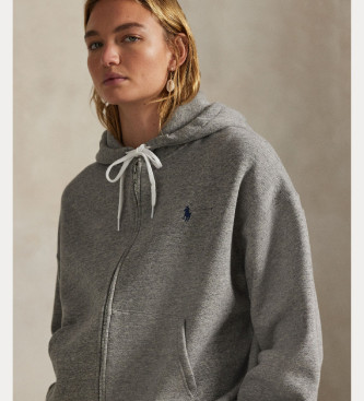 Polo Ralph Lauren Graues Sweatshirt mit Reiverschluss