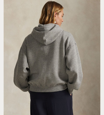 Polo Ralph Lauren Graues Sweatshirt mit Reiverschluss