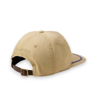 Polo Ralph Lauren Gorra de sarga con escudo bordado beige
