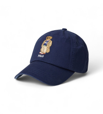 Polo Ralph Lauren Twillkeps med marinbl Bear Polo