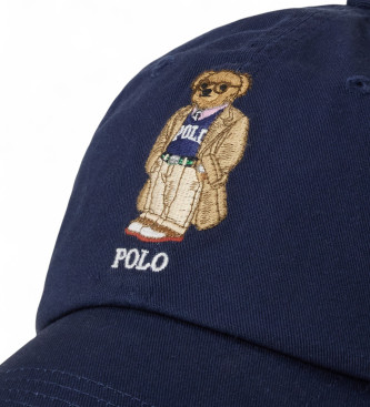 Polo Ralph Lauren Twillkeps med marinbl Bear Polo