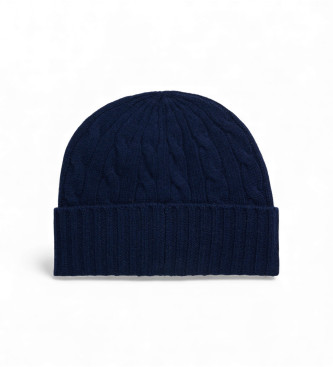 Polo Ralph Lauren Bonnet en laine mrinos en tricot marine cru
