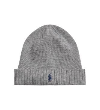 Polo Ralph Lauren Bonnet de laine avec cheval gris