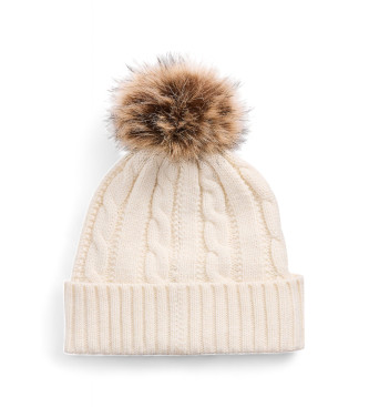 Polo Ralph Lauren Bonnet tricot beige avec pompon