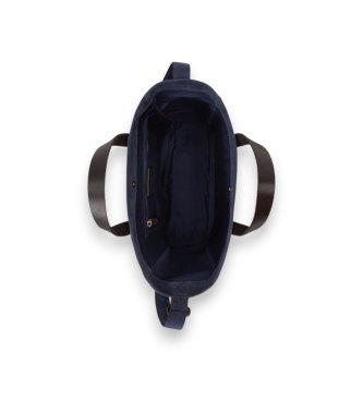 Polo Ralph Lauren Borsa tote in pelle scamosciata con Polo Bear blu navy