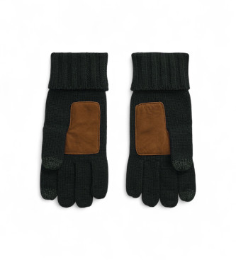 Polo Ralph Lauren Guanti tattili in lana merino nera
