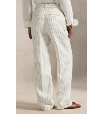 Polo Ralph Lauren Pantalon en chanvre Relaxed Straight Fit blanc cassé
