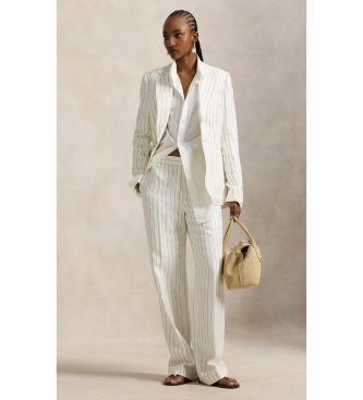 Polo Ralph Lauren Pantalon en chanvre Relaxed Straight Fit blanc cassé