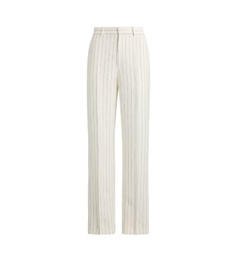 Polo Ralph Lauren Pantalon en chanvre Relaxed Straight Fit blanc cassé