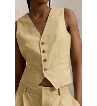 Polo Ralph Lauren Beige väst i hampa
